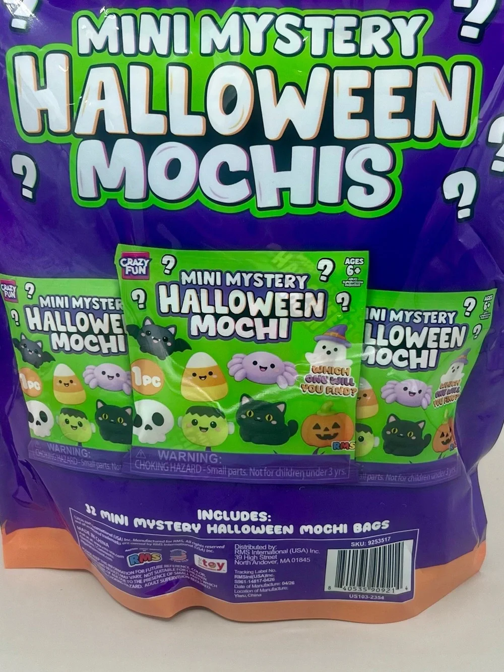 RMS Crazy Fun Mini Mystery HALLOWEEN Mochis Surprise Squishes ~ 32 Pack NEW🎃👻😱